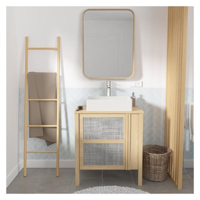 Meuble simple+vasque+robinet+miroir NESTO MOB IN