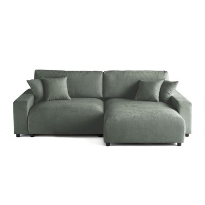 Canapé d'Angle Convertible en Velours texturé 4 places - PIVOINE LISA DESIGN