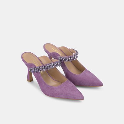 Chaussures à talons aiguilles décolletées avec bande de strass ALMA EN PENA