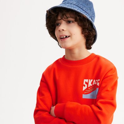 Sweat col rond en molleton, imprimé skate LA REDOUTE COLLECTIONS