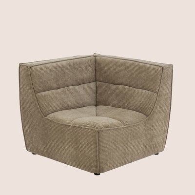 Fauteuil chauffeuse d'angle lounge en velours côtelé - LORENZO HELLIN, DEPUIS 1862