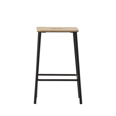 Lot de 2 tabourets de bar en bois et métal H65cm - Noki DRAWER