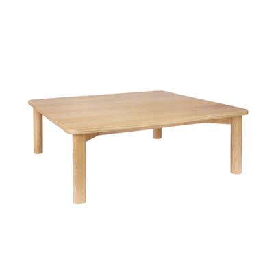 Table basse carrée bois d'hévéa placage chêne SOLENE SWEEEK
