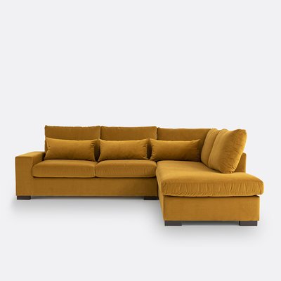 Sofá cama rinconero de terciopelo, Odessa LA REDOUTE INTERIEURS