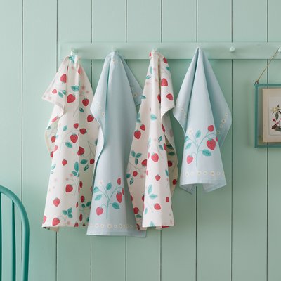Strawberry Garden Tea Towel Pack of 4 CATHERINE LANSFIELD
