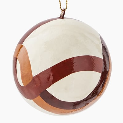 Boule peint main, 8cm, en papier recyclé MONOPRIX