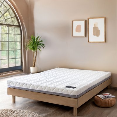 Ensemble matelas ferme mousse + Sommier kit adulte en bois massif - Tranquillité 2.0 TERRE DE NUIT
