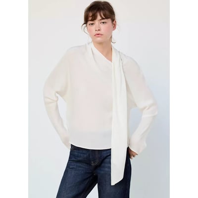 Blouse à col noué MANGO