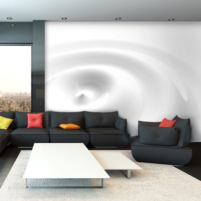 Papier peint intissé panoramique White Swirl EDEN