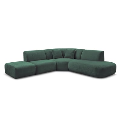 Canapé modulable 6 places en tissu chenille, ANDA BOBOCHIC
