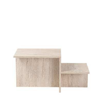 Table basse effet travertin- HEMY DRAWER