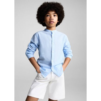 Chemise coton lin col mao MANGO KIDS