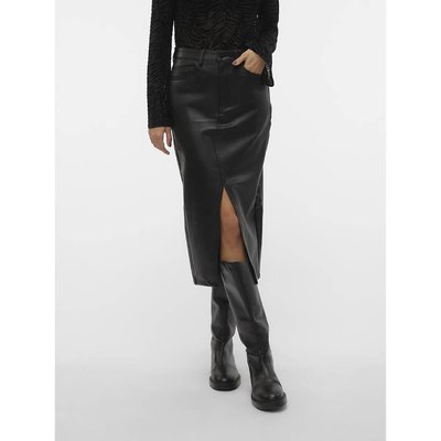 Jupe cuir fendue clearance