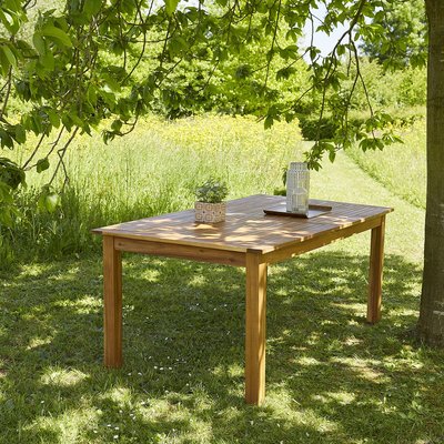 Table de jardin en acacia massif extensible 8/10 places  HANOÏ BERAH GETAH