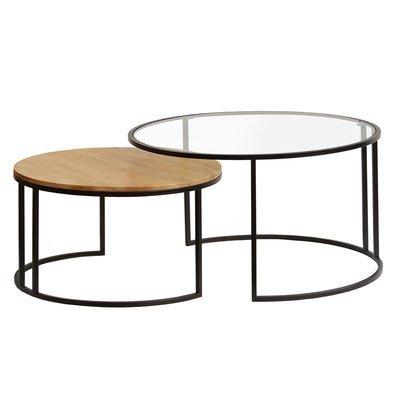 Tables basses gigognes rondes design TAHL (lot de 2) MILIBOO