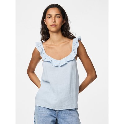 PCSASTINA - Mousseline Top sans manches PIECES