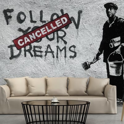Papier peint intissé panoramique Street art Dreams Cancelled (Banksy) EDEN