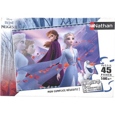 Puzzle 45 pièces La Reine des Neiges - Bon état NATHAN