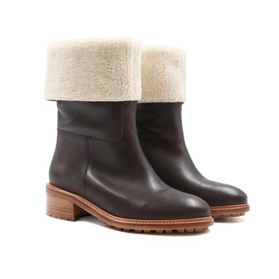 Bottes fourrées cuir lisse JULES & JENN