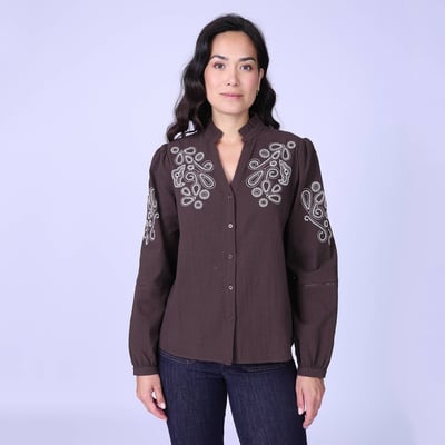 Chemise brodée MISE AU GREEN