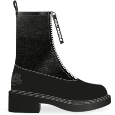 Bottines en cuir de vachette KARL LAGERFELD KIDS