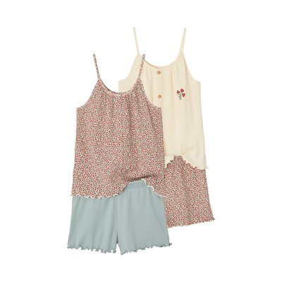 Lot de 2 pyjashorts en maille côtelée VERTBAUDET