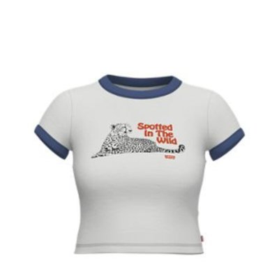 Cropped T-shirt, motief vooraan LEVI'S