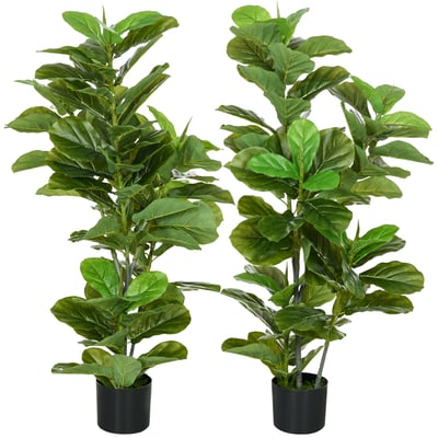 Plantes artificielles Plastique Vert HOMCOM