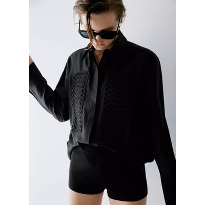 Chemise lyocell brandebourgs décoratifs MANGO