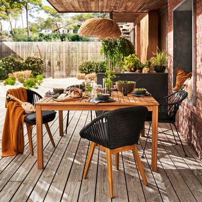 Ciara Square Acacia Garden Table LA REDOUTE INTERIEURS