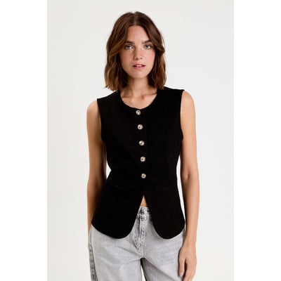 Gilet sans manches tweed CACHE CACHE