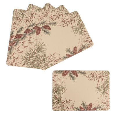 Sets de table en vinyle Pomme de pin AUBRY GASPARD