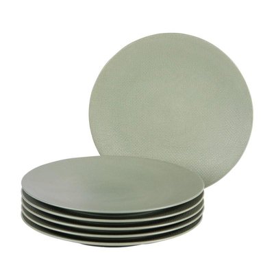 Assiette plate Vésuvio sauge 27 cm (lot de 6) TABLE PASSION