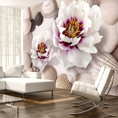 Papier peint intissé panoramique Fleurs Flowers and Shells EDEN