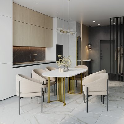 Стол обеденный с металлическим подстольем SO'HOME