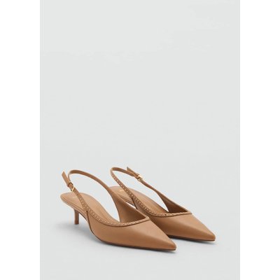 Chaussures talon kitten heel cloutées MANGO