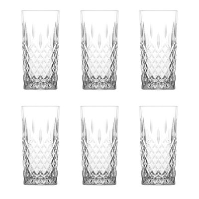 Lot de 6 gobelets hauts 35,5cl en verre, GLEN NOVASTYL