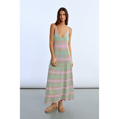 Robe longue en maille rayée LILI SIDONIO