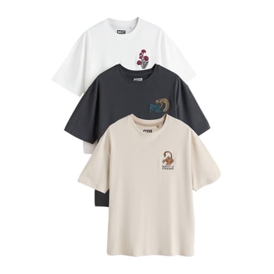 T-shirts imprimés, lot de 3 NEXT