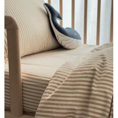 Drap housse bébé Percale de Coton Bio RAYÉ KADOLIS