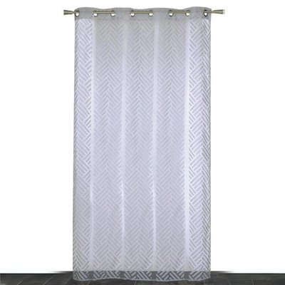 Voilage à Motifs en Organza Flocké HOME MAISON