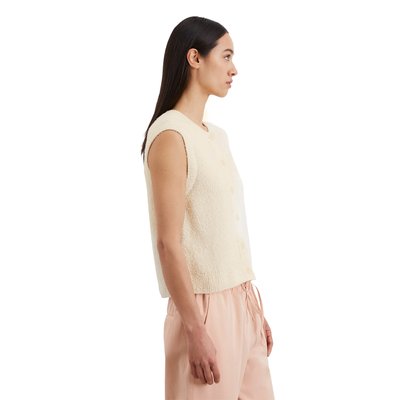 Gilet tricoté sans manches regular en fil bouclé MARC O'POLO