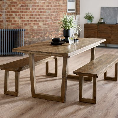 Walton Reclaimed Pine Wood Dining Table (Seats 4) SO'HOME