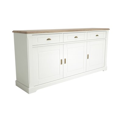 Buffet bois/blanc 3 portes 3 tiroirs - APPOLINE CAMIF