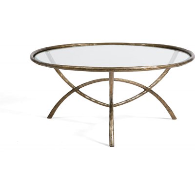 Table basse en métal, plateau en verre RECOLLECTION