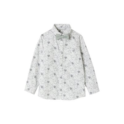 Chemise à fleurs et son noeud papillon VERTBAUDET