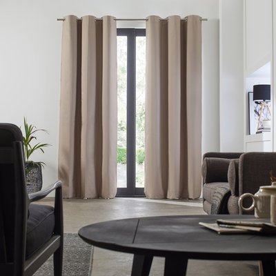 Rideau Occultant Occultant en Tissu à enduction PVC, occultant à 100% Gris 350x270 cm MADURA