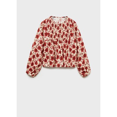 Blouse coton à fleurs MANGO KIDS