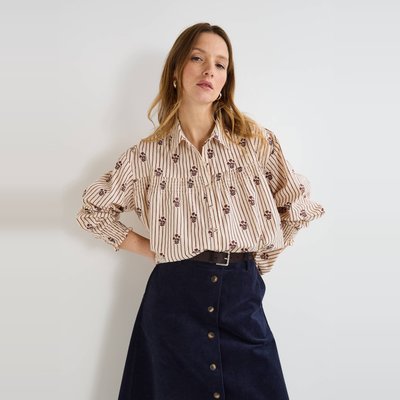 Blouse manches longues imprimée en coton BIO MONOPRIX