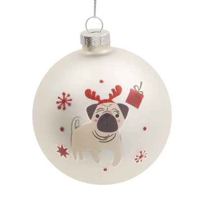 Boule de Noël en verre chien déguisé D. 80 mm FEERIC LIGHTS & CHRISTMAS